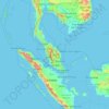 Topografische Karte Malaysia, Höhe, Relief