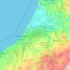 Topografische Karte Rabat-Salé-Kénitra ⴻⵔⴱⴰⵟ-ⵙⵍⴰ-ⵇⵏⵉⵟⵔⴰ الرباط-سلا-القنيطرة, Höhe, Relief