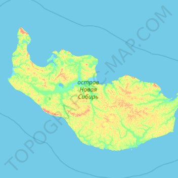 Topografische Karte Neusibirien, Höhe, Relief