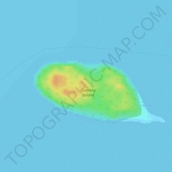 Topografische Karte Gabung Island, Höhe, Relief