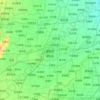 Topografische Karte 濮阳市, Höhe, Relief