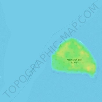 Topografische Karte Mansalangan Island, Höhe, Relief