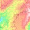 Topografische Karte Área de Bosque y Vegetación Protectora de la Subcuenca Alta del río León y Microcuencas de los ríos San Felipe de Oña y Shincata, Höhe, Relief