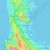 Topografische Karte South San Francisco, Höhe, Relief