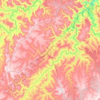 Topografische Karte Carbonita, Höhe, Relief