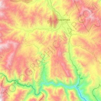 Topografische Karte Chontabamba, Höhe, Relief