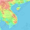 Topografische Karte Vietnam, Höhe, Relief