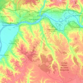 Topografische Karte Constância, Höhe, Relief