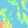 Topografische Karte Admiralty Inlet, Höhe, Relief