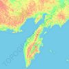 Topografische Karte 堪察加邊疆區, Höhe, Relief