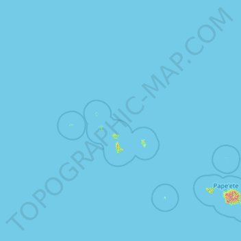 Topografische Karte Leeward Islands, Höhe, Relief