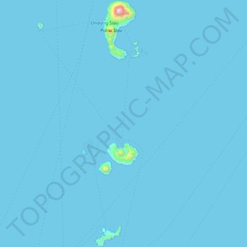 Topografische Karte Kepulauan Siau Tagulandang Biaro, Höhe, Relief