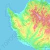 Topografische Karte Paphos, Höhe, Relief