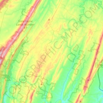 Topografische Karte Monroe Township, Höhe, Relief