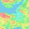 Topografische Karte Somerset, Höhe, Relief