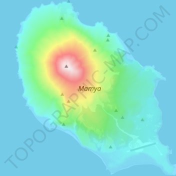 Topografische Karte Матуа, Höhe, Relief