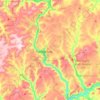 Topografische Karte Pine Creek Gorge Natural Area, Höhe, Relief
