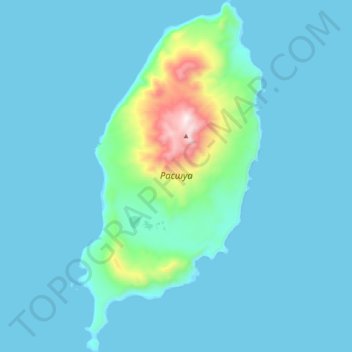 Topografische Karte Rasschua, Höhe, Relief
