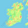 Topografische Karte Ireland, Höhe, Relief