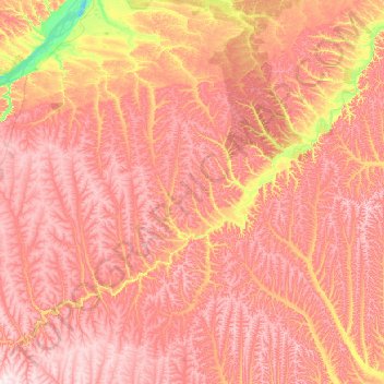Topografische Karte Амгинский улус, Höhe, Relief