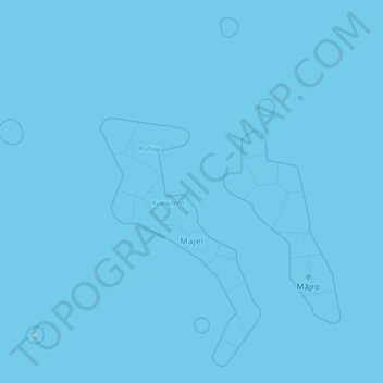 Topografische Karte Marshallinseln, Höhe, Relief