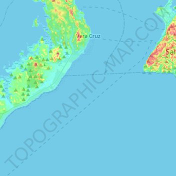 Topografische Karte Vera Cruz, Höhe, Relief