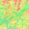 Topografische Karte Blies, Höhe, Relief