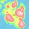 Topografische Karte Oktoberrevolutions-Insel, Höhe, Relief