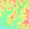 Topografische Karte Novo Itacolomi, Höhe, Relief