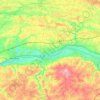 Topografische Karte Loire, Höhe, Relief