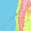 Topografische Karte Provincia de Valparaíso, Höhe, Relief