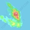 Topografische Karte Isla Leones, Höhe, Relief