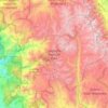 Topografische Karte Sequoia-Nationalpark, Höhe, Relief