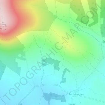 Topografische Karte Bernagh, Höhe, Relief