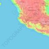 Topografische Karte Colima, Höhe, Relief