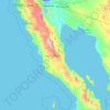 Topografische Karte Baja California, Höhe, Relief