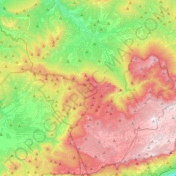 Topografische Karte Голубинское сельское поселение, Höhe, Relief