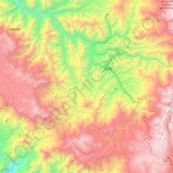 Topografische Karte Pacaipampa, Höhe, Relief