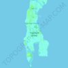 Topografische Karte Tilghman Island, Höhe, Relief