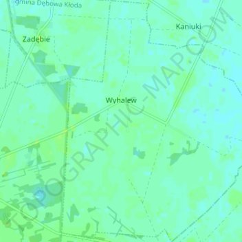 Topografische Karte Wyhalew, Höhe, Relief