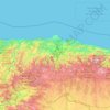 Topografische Karte Asturias, Höhe, Relief
