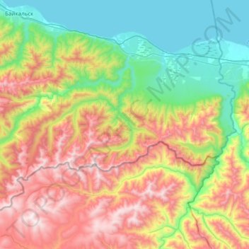 Topografische Karte Новоснежнинское сельское поселение, Höhe, Relief