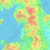 Topografische Karte North West England, Höhe, Relief