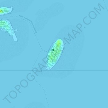 Topografische Karte Pulau Pramuka, Höhe, Relief