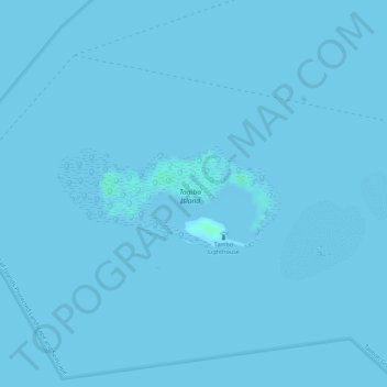 Topografische Karte Tambo Island, Höhe, Relief