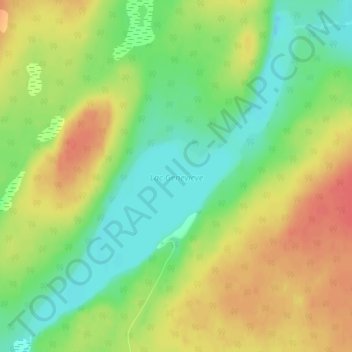 Topografische Karte Lac Geneviève, Höhe, Relief