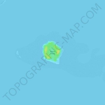 Topografische Karte Bohan Island, Höhe, Relief