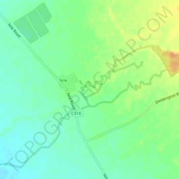 Topografische Karte Nile River, Höhe, Relief
