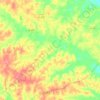 Topografische Karte Kisatchie National Forest, Höhe, Relief