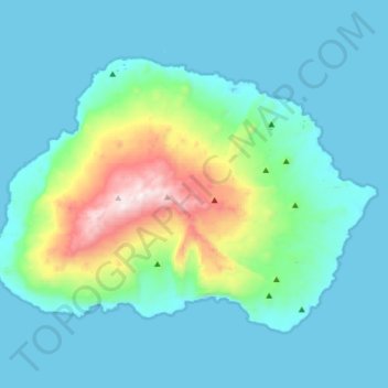 Topografische Karte Marion-Insel, Höhe, Relief